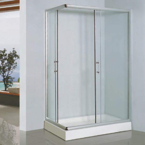 Rectangle Shaped Clear Tempered Glass Shower Enclosure-LX-1019